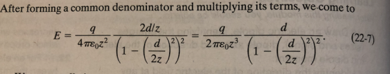 After forming a common denominator and multiplying its terms, we.come to 4TTEOZ