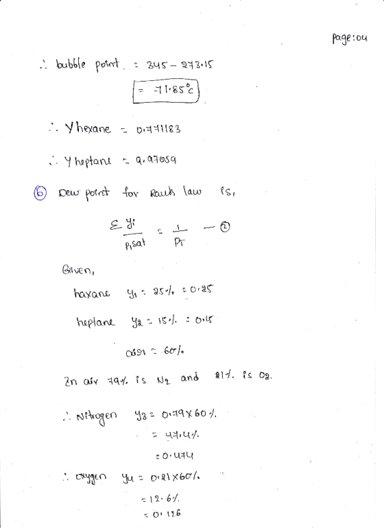 Page:ou bubble point 345- 23.IS Yhexane Yhaptanu Dew Pofrttfor kauk law PT PI sat Gven, haxane heptane ya15.oils Q916r Nthoge