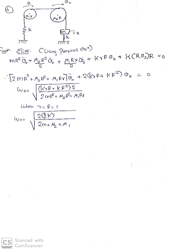 X Semi EOM: Cucing Previous @ah) mi0,+ M2R? O, + M RYO, + KYRO, + KCROR zo .:[2 mp+My RP+ MiRr70 +2KXR+KR)0, = 0 Wn ckyR+ KR2