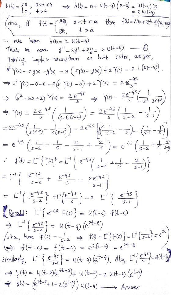 15)={2}+74 0<t <4 t>4 Fult alene ta .: We -45 1. 2e-45 -45 ze S S = 2e 4s (585) -45 = e h(t) = 0 = 0+ ult-4) (2-0) ult-4) (2)