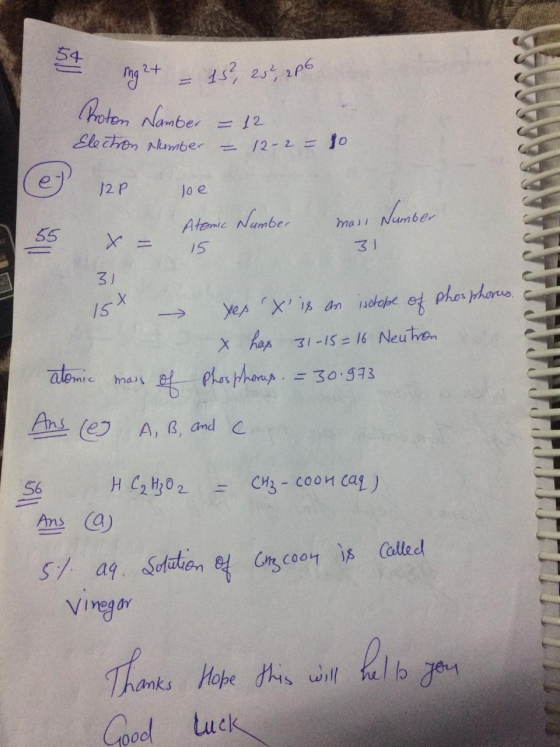 5 img2+ = 15², 25, 286 Proton Namber Elechon slumber = 12 = 12-2 = 10 I 12P loe 155 55 & Atomic Number mass Number Atomic x N