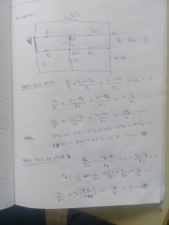 Redonos Thy - Rab - Join Rz & Rz 11 le & vi-va tui, o apply kel at +V, -b wy, Noua - u vb zo Ru wit - 26 RI =0 ~ + Virub & vi