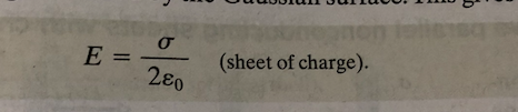 (sheet of charge).
