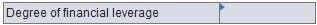 Degree of financial leverage