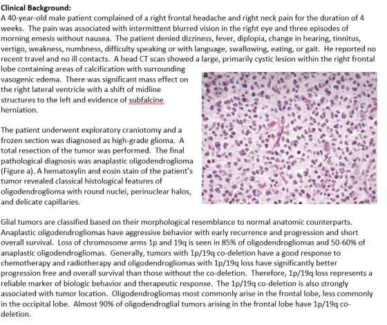 Clinical Background: A 40-year-old male patient complained of a right frontal headache and right neck pain for the duration o