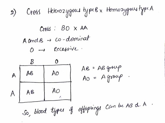 2) Crew #клогчявил урс в х Нетогава tyre A Crels BO X AA A and B co-dominat О Recessive. B о A AB Ао AC = A3 97 Ао А ўхвор А