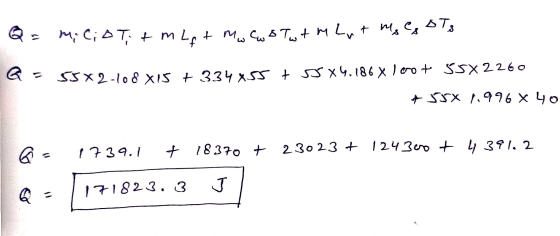 G= Mociatit mlot mo wstwt mert moesols = 55x2-108 x 15 +334x55 t sx4.186x10ot 55X2260 +55* 1.996 x 40 as 1739.1 + 18370 + 230