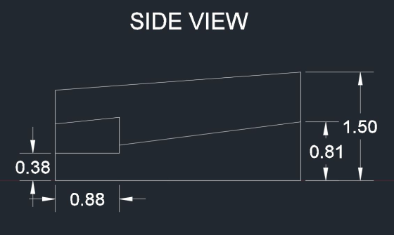 SIDE VIEW 11.50 0.81 0.38 + - 0.88 -