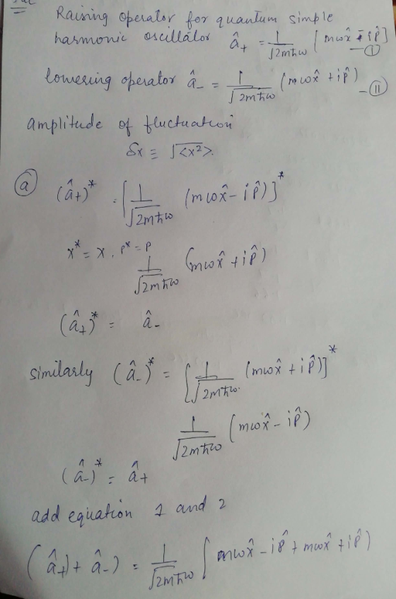 Rauning operalsr for quanlum sim le harmonie asullalos 12mtw Lowering operator a- (mcOR tif) J 2mtw amplitede of tuctuation a