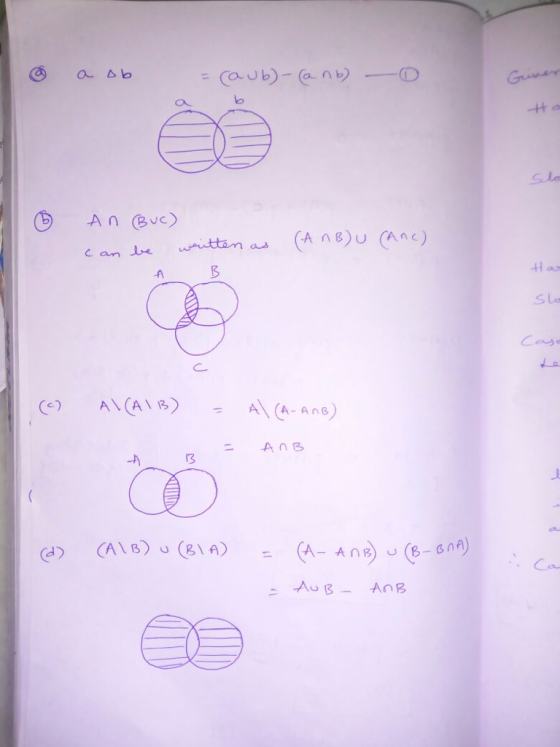 心儀 S Ja wrttan as (A ng) u (Anc) С an .be 5 tH as с. A (A- An AnB (d) (AIB) u(81月) (A-Ang-e- =