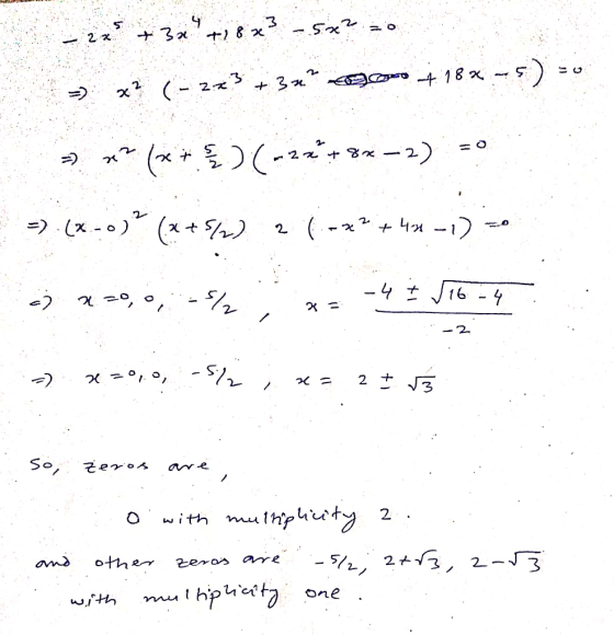 -.S O 18 = (- 23 3 (x-o)(x+ ) 2 ( 4u -4 Ji6 -4 -2 2 3 So, ave hputy 2 with mul other are 23, 2-3 2enas muthput one with