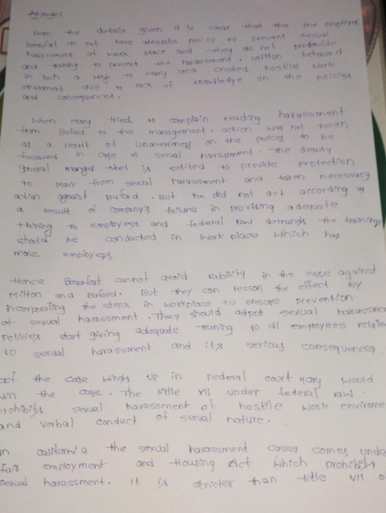besulat to not tove adeqntes polrcy to prevent sea hjOssment a4wrk place and -they do ro f tro4mnce ond tonntoet the hor o sm