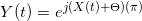 \small Y(t)=e^{j(X(t)+\Theta )(\pi)}