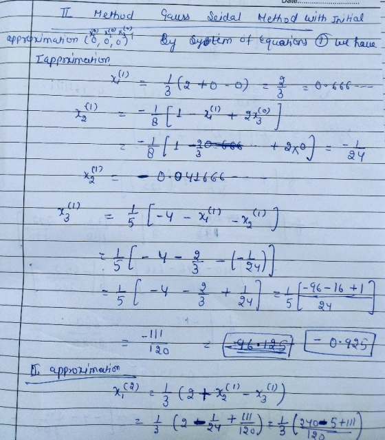 - y2010) I Method approximation (8,6 g I apponimenion Gauss seidal Method with Intal by system of equations we have - H&to-o)