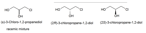HO Y HO V HOY voor de motor OH OH OH (+)-3-Chloro-1,2-propanediol (2R)-3-chloropropane-1,2-diol (2S)-3-chloropropane-1,2-diol