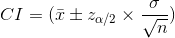 CI = (T + za/2 x 이트 12