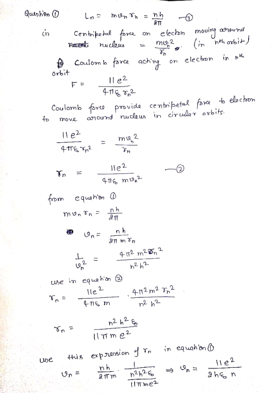 Qushen Ln aTT elechn mouin Centpehal forae nuclонs anoumd orbi mu2 (in Coulom b farce achng electon Orbit Пе2 4-T12 oro povi
