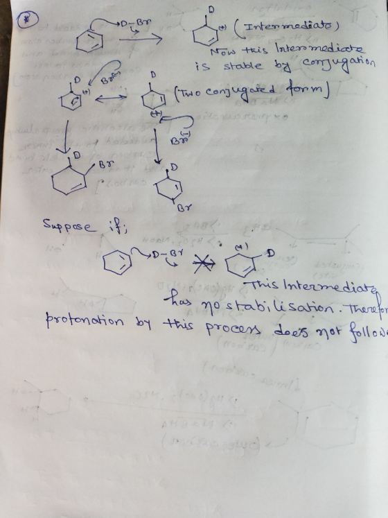 (Intermediate) Now this Intermediate Bren is stable by conjugation 1 (Two conjugated form) STO Suppose if; SAD 40p This Inter