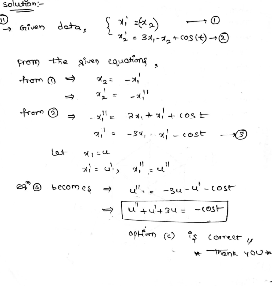 solution: - Given datas į xi 3f49) -0 = 34,-22+cos (+) → from the given equations , from 0 → da= -x. P from T x = 30,* alt co