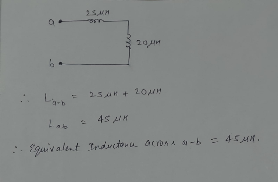 لالك2 32oun Las 25 un of 2OMn Lab = 45 un acrosa arb = 45 un, Equivalent Inductance