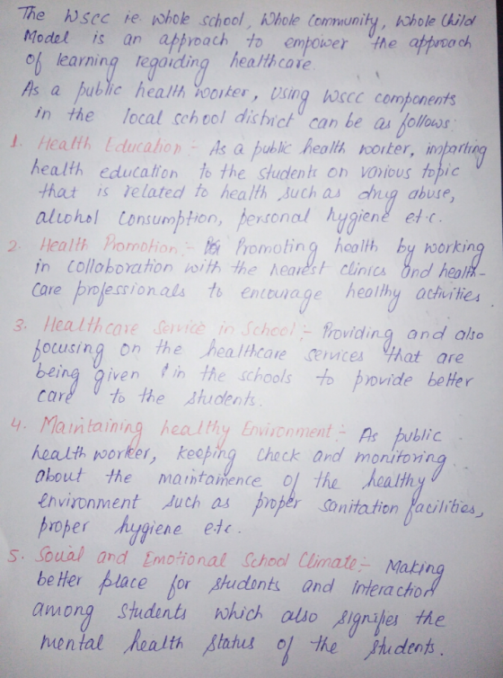The wscc ie whole school, Nhole Community, bchole ilo Model is an atproach to empouwer the athvoa ch o learning regaiding hea