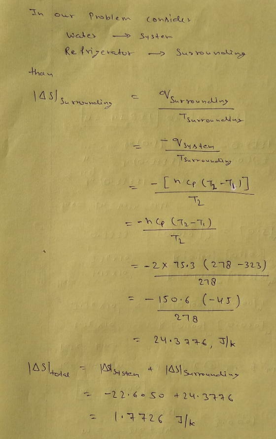 In our problem consider Water > Refrigerator Systen - Surrounding than 145) surrounaling Surrounding Surrounding surroundlux