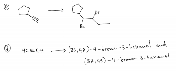 HCECH (35,4R)-4-bromo-3-hexanol and (30,45) -4- bromo-3-hexand