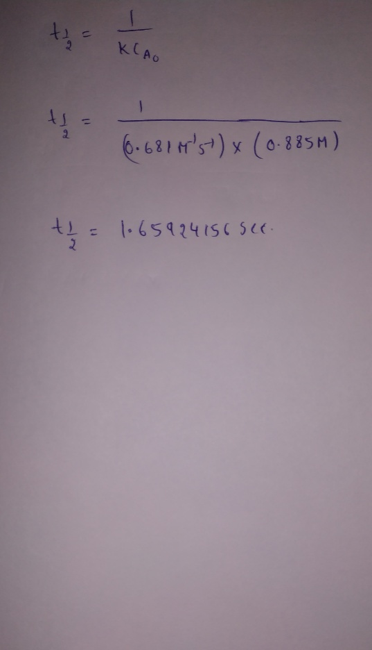 ts К САО (6.6810s) x (0.885M) t₂ = 1.65924156 See