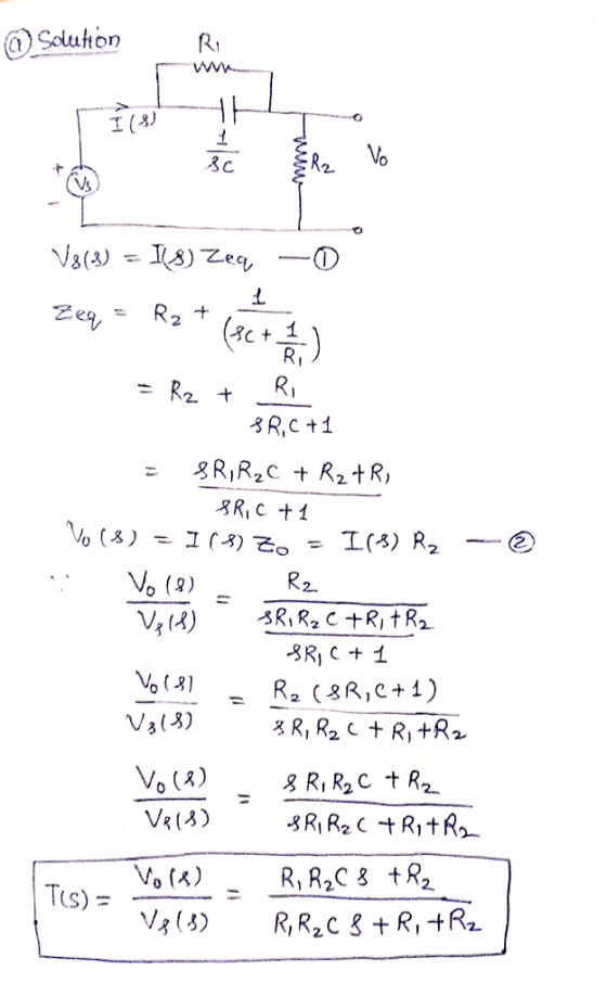 Soluhon R Vo 2. 乙ec B R,C +1 V (8) Vz (3) Tus)-