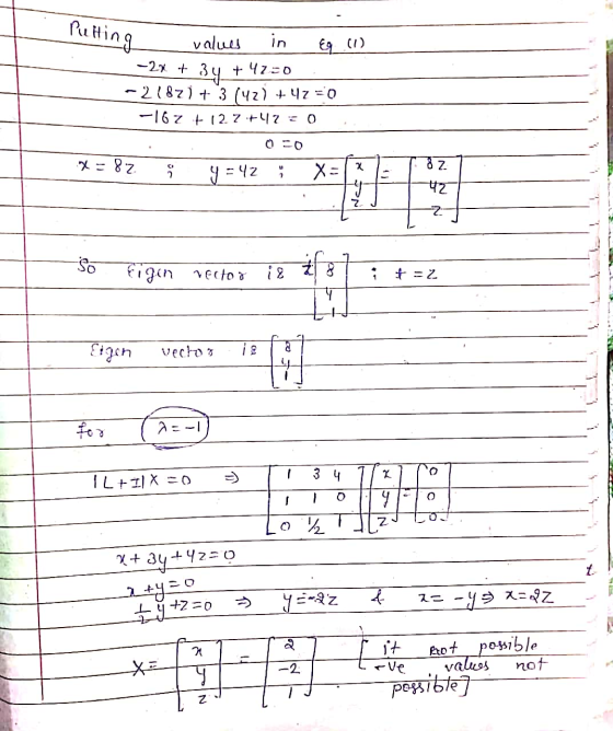 Rutting Eq_(1). -2x + values in 34 + 4730 -21871+ 3 (42) +42=0 -167 +12.7 +47 = 0 0 0 x = 82 8 Z. 2 9 y = = 42 -- X- So Eign
