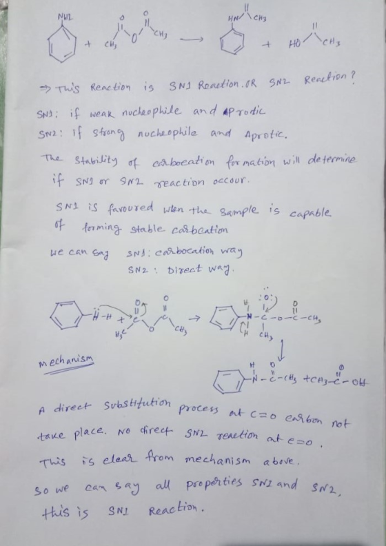 HNCHE O + HO CH₂ This Reaction is SNI Reaction. OR SN2 Reaction? SNI: if weak nucheophile and protic SN2: if strong nucheophi