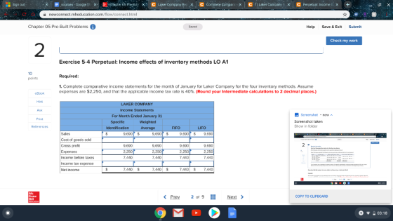 X sources - Google Chapter 05 Pre- B X C Laker Company Rep X C Complete Compara-X C1 ) Laker Company X C Perpetual: Income EX