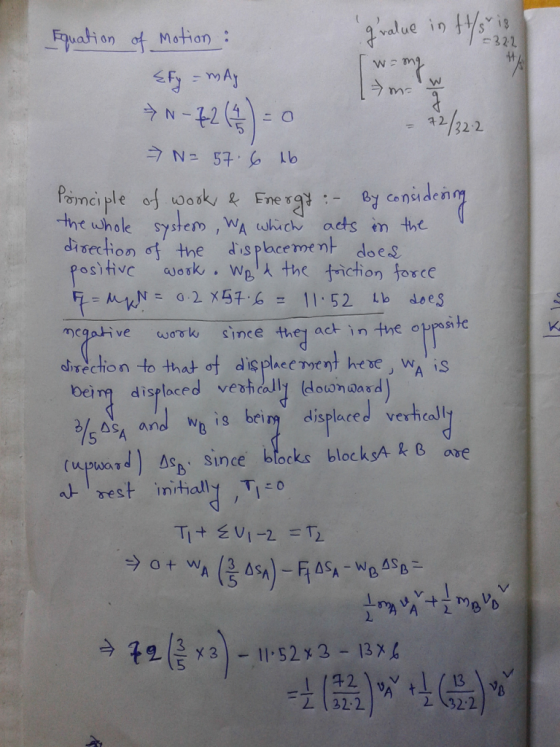 Fation of Motion -321 420) 42/322 tne whol Syate , WA uwhich adts im the directioのoftne dis placement does ositive-aonk, . w