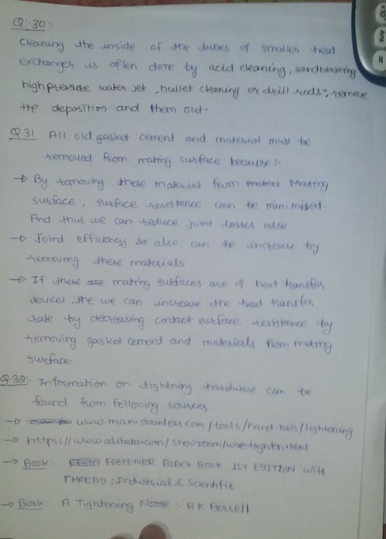 四: 30 cieaning the unside of she bubes of smalle 31 Al ld gasket cever and motoial to surfaces susfocetesd rce cconteran、mise