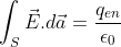 \int _S \vec{E}.d\vec{a} = \frac{q_{en}}{\epsilon _0}