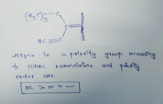 нс =c group and according aflkyne is a priority to TOPAC nomenclature order are = >=*-