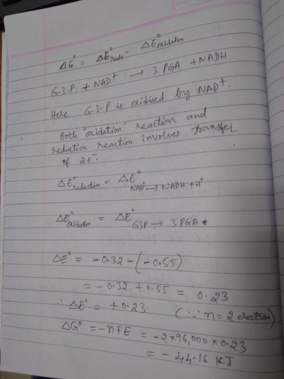 AE = AE godu D E oxidation G-3-P & NADT 3 PGA ANADH Here G-3-P is oxidised by NADt. Both oscidation reaction and reduction re