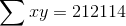 \sum xy=212114