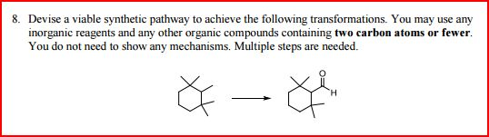 Devise a viable synthetic pathway to achieve the f