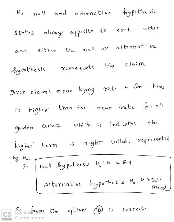 As null and alternative hypothesis each other States alwaye opposite to alternative either and the or null the claim, hypothe