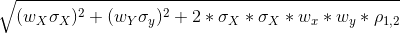 (wxox)2 + (wyoy)2 + 2 * 0x *0x *W, * Wy* P1,2