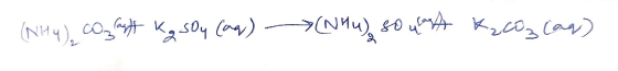 (NH4) coraght Kg SO4 (aq) (NHu) so ulas Kacaz (ag)