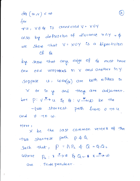 fow bipar.fr t「on a LOe Shourt hat V: XUY t Show that an dof one end v? terest X and anothevtn must haue Soppose U, ω ond he