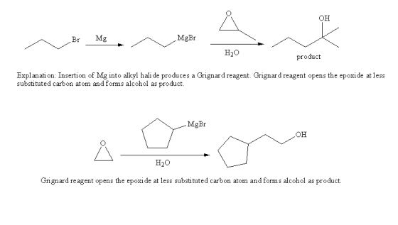 он BrMg MgBr њо product Explanati on: Insertion of Mg into alkyl hali de produces a Grignard reagent. Grignard reagent opens
