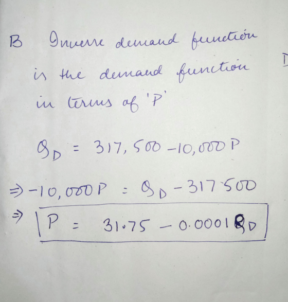 В Оицим обемало шаблоны is the demand function и ілімд 4 Р ИС S) : 357, 50% -10, 00 Р 5-10, EDP : Sp- 317 Som — P. 31.75 - 0