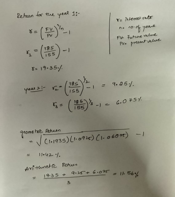 Reteen for the year 1: r= interest rate no no of years. FV. Future value Pvz present value 8 = 19.35% years! r- (18) 2 = 9. 2