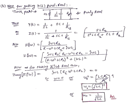 (b) Nowfor getting H(5) Pweel, Recel: - Tank pakt - A purely Real Then Y6) = 5 + sctke ohne Z6) = tsC++ - Estreet SLA Ngen z