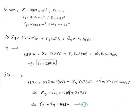 ; 01-0 Given, Ei= 189x10 1, 29 3+ xo6 592-4° --2чох “ ; 03 2-4° » 4: Cos?o + 8, 10, + 3- ein C1 од в. (1) 3 84 да £%s? (6) -
