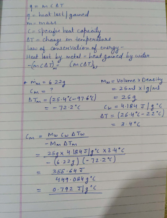 = MCAT 9 - heat lost / gained m-mass C-speafic heat capacity AT = change in temperature Law of conservation of energy- Heat l
