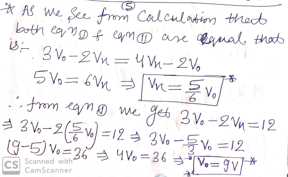 5 * As we see from calculation that both ear of eam are equals that ist 3 Vo-2 Vu 4 Vn-2V 5 Vo= Vr = 5 Vo . from eano me get